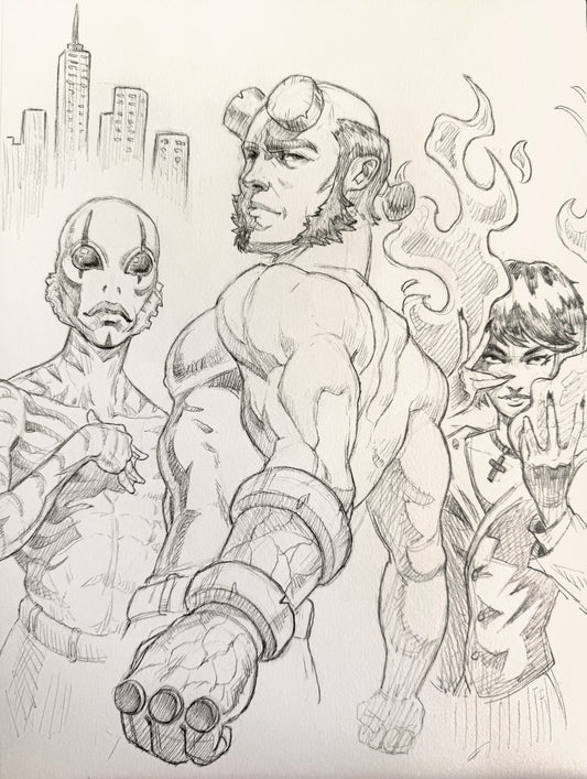Hellboy – 9×12 Original Sketch