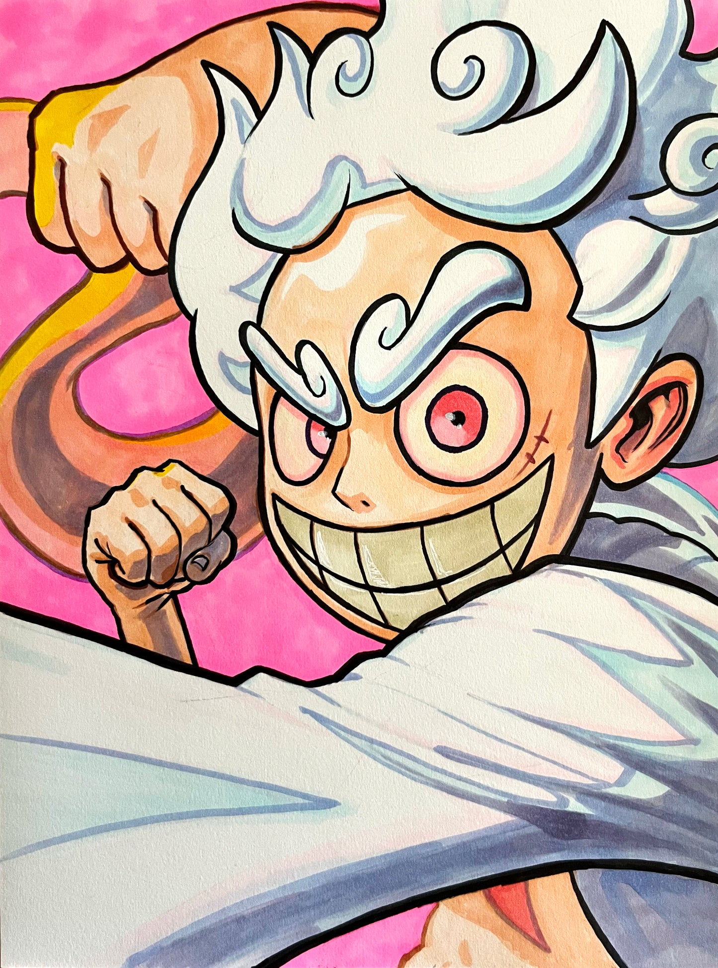 Luffy Gear 5 – 9×12 Original Fan Art Sketch