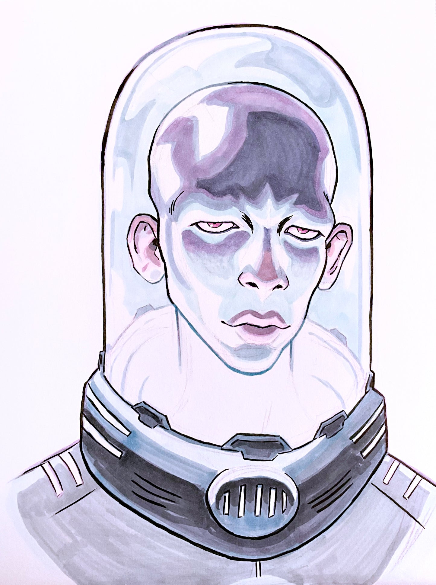 Mr. Freeze – 9×12 Original Fan Art Sketch