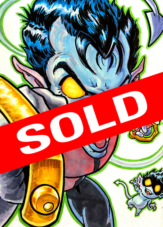 Nightcrawler – 9×12 Original Fan Art Sketch