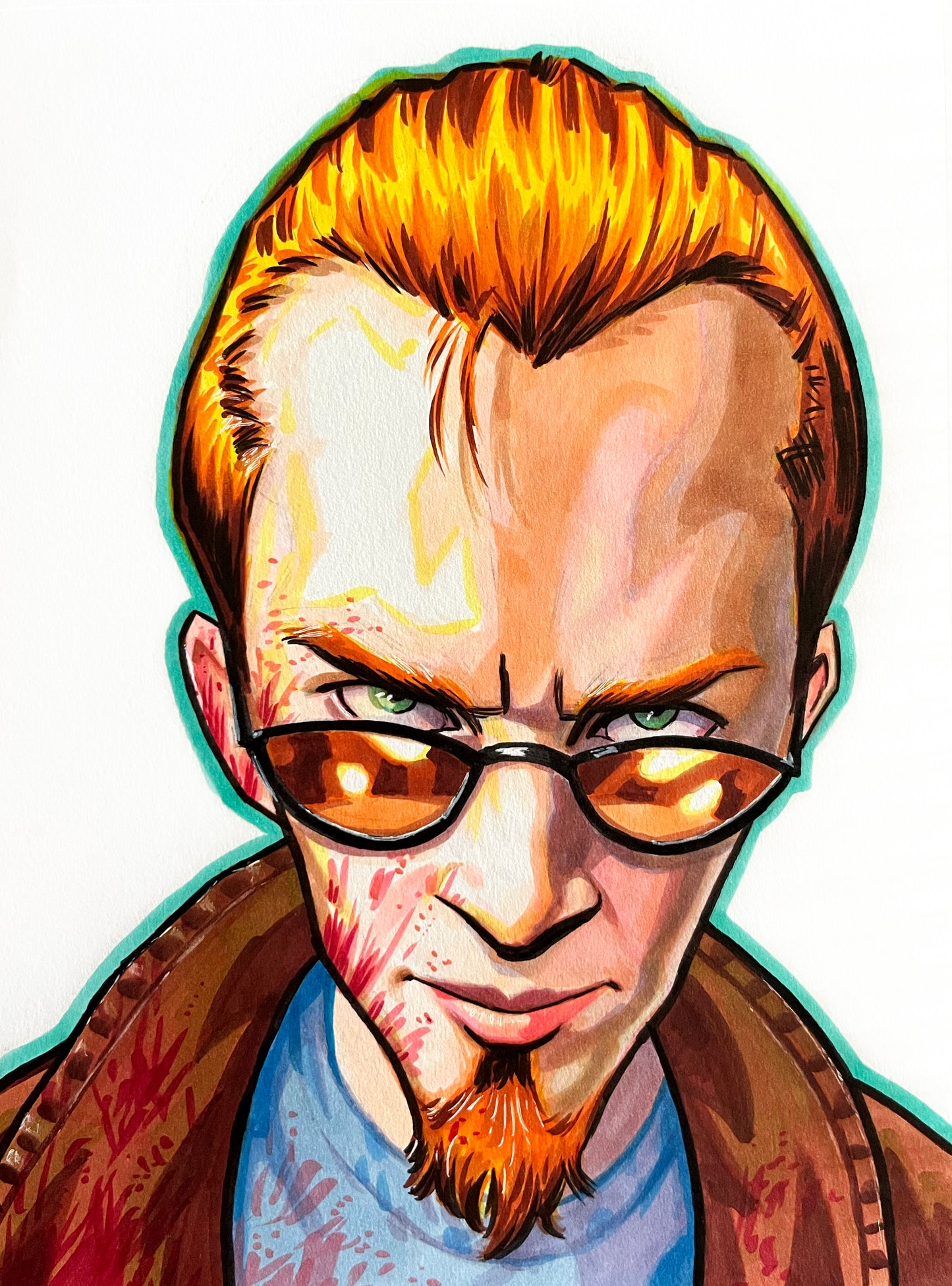 Postal Dude – 9×12 Original Fan Art Sketch