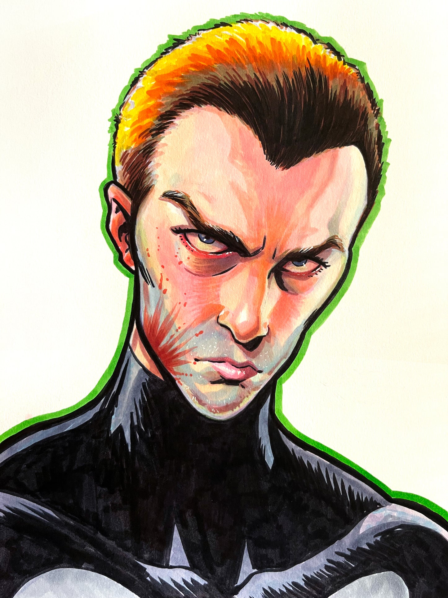 The Punisher – 9×12 Original Fan Art Sketch