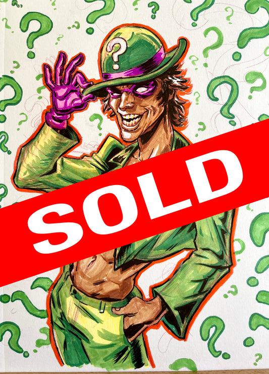Riddler – 9×12 Original Sketch (SOLD)