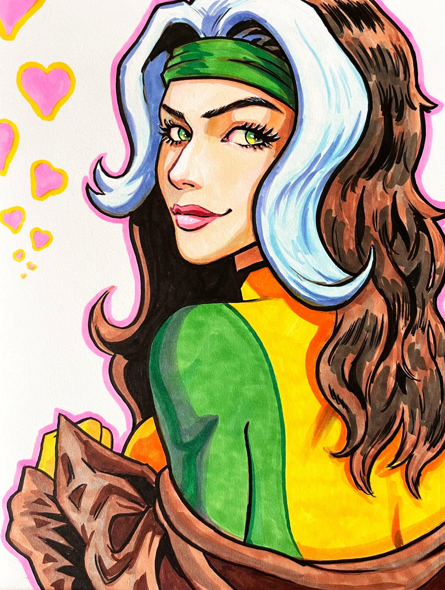 Rogue – 9×12 Original Fan Art Sketch