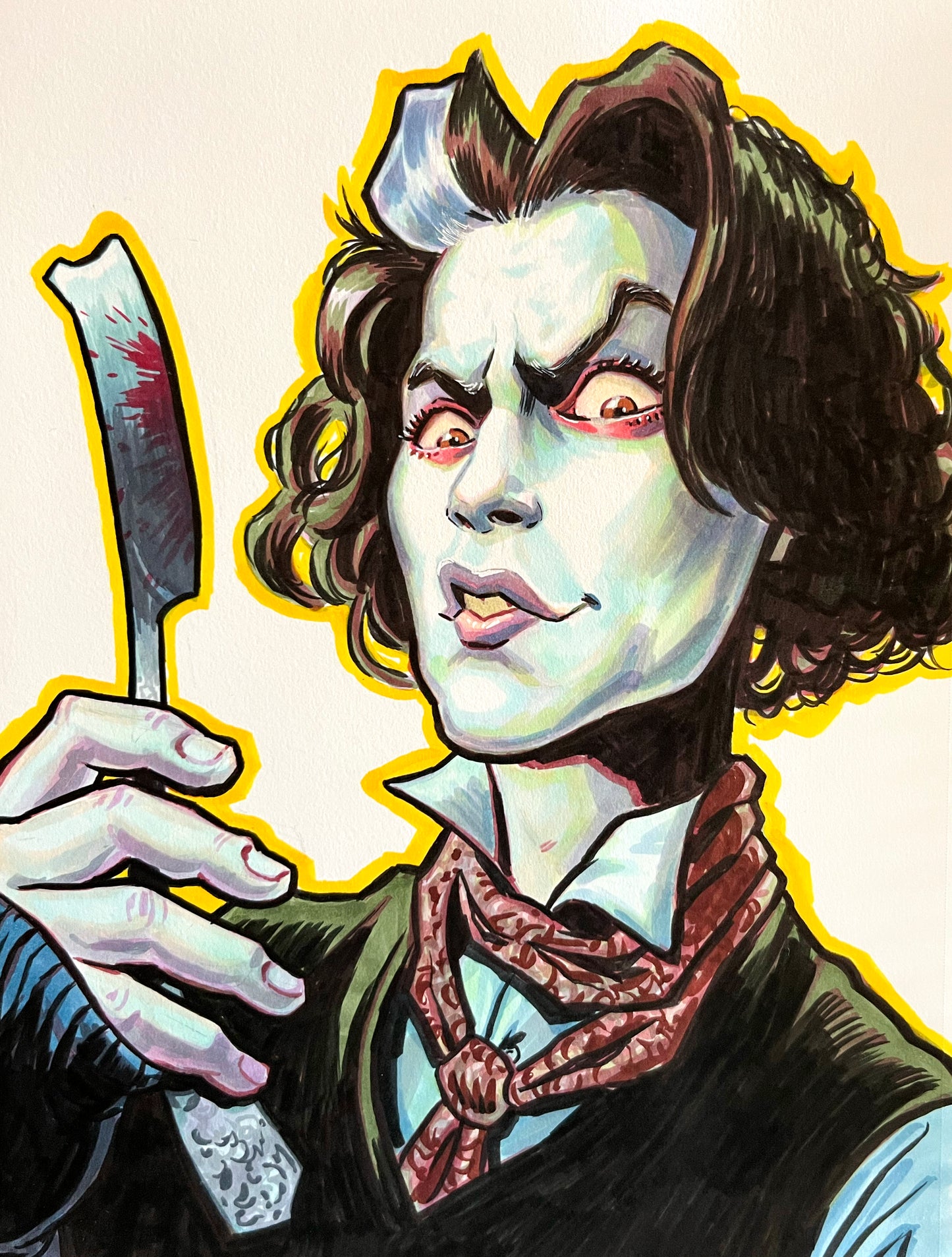 Sweeney Todd – 9×12 Original Fan Art Sketch (SOLD)