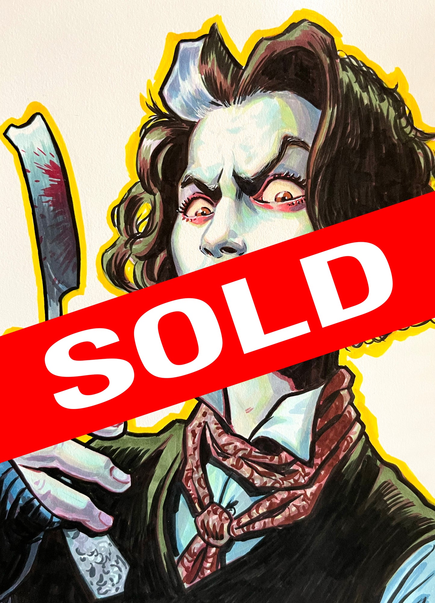 Sweeney Todd – 9×12 Original Fan Art Sketch (SOLD)