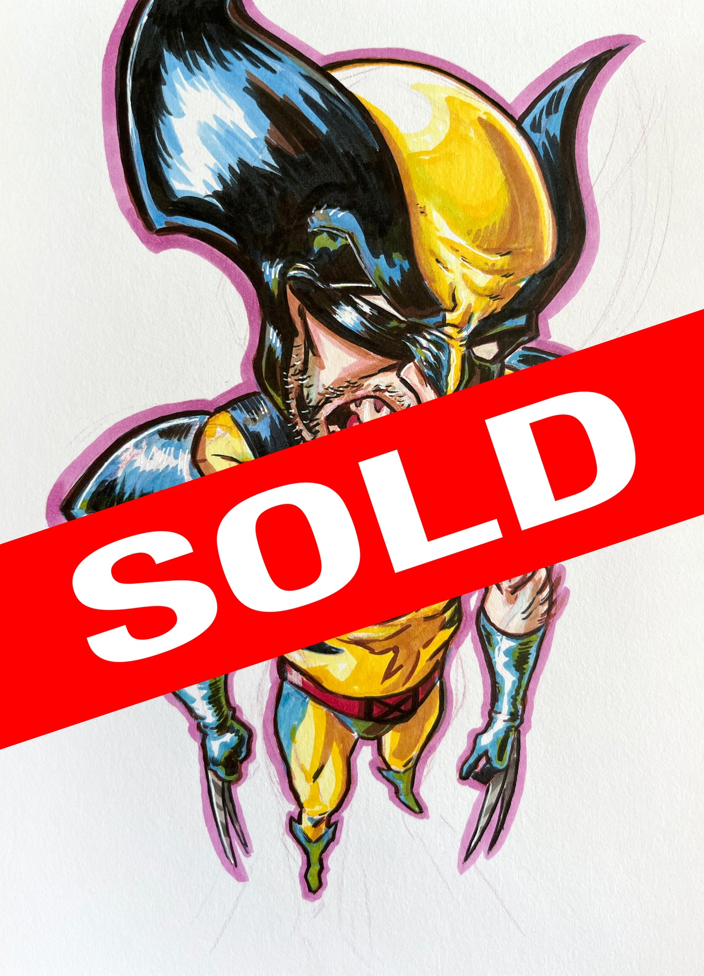 Wolverine – 9×12 Original Fan Art Sketch (SOLD)